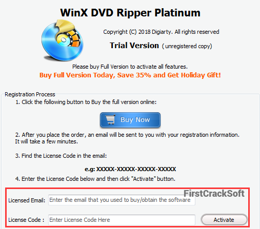 WinX DVD Ripper License Code 2024