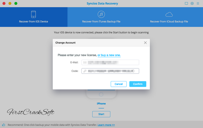 Anvsoft SynciOS Data Recovery License Activation 