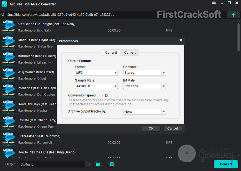 AudFree Tidal Music Converter Free Download